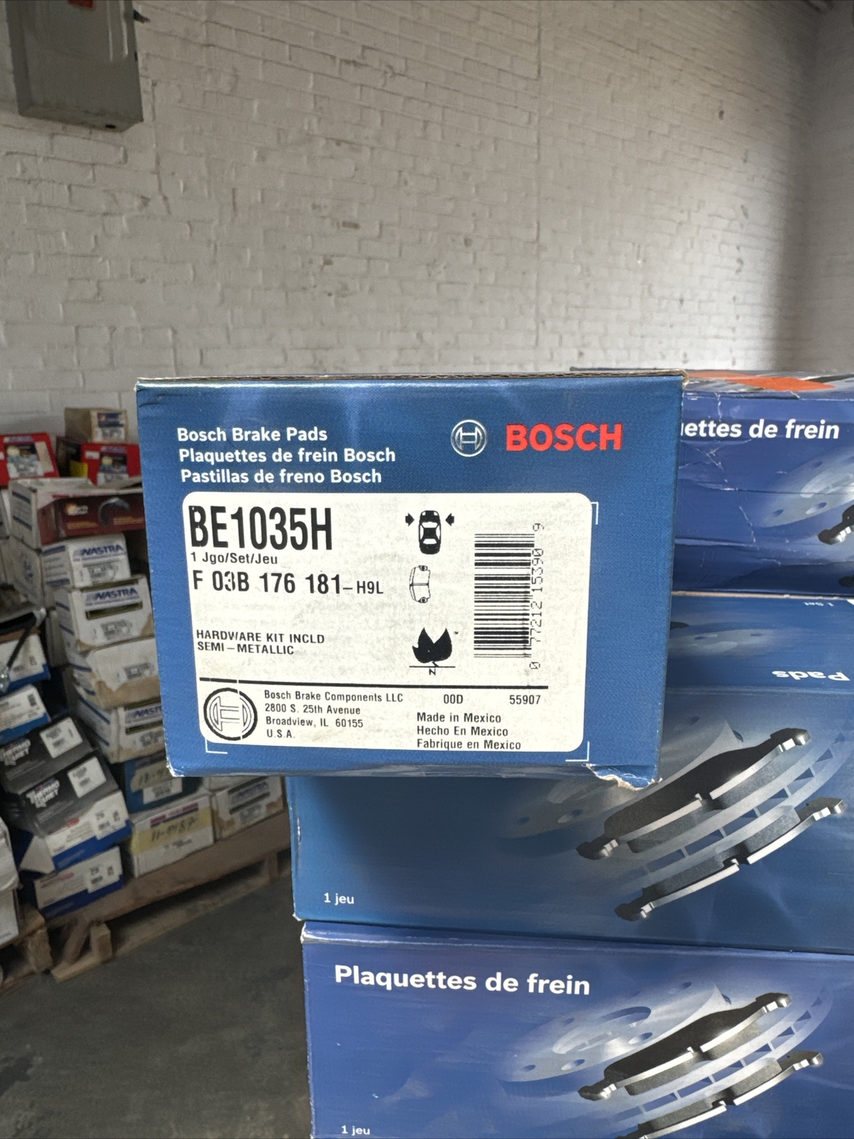 BE1035H Bosch Brake Pad Sets 2-Wheel Set Front for Chevy Chevrolet Spark EV Aveo