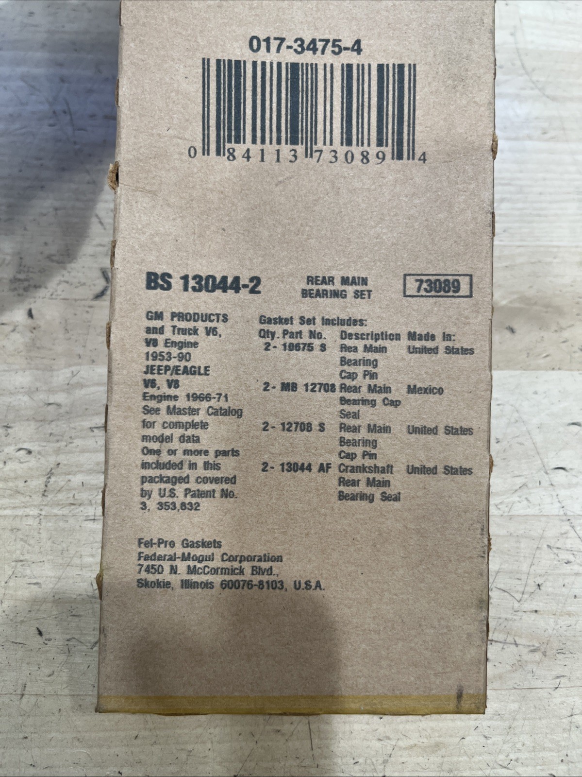 BS13044-2 Fel-pro Rear Main Seal for Chevy Olds Cutlass NINETY EIGHT Le Sabre - Image 3