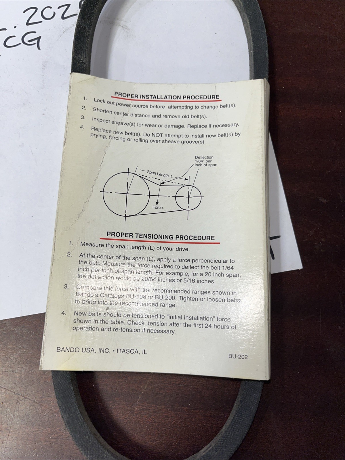 Bando V Belt 4L280 - Image 4