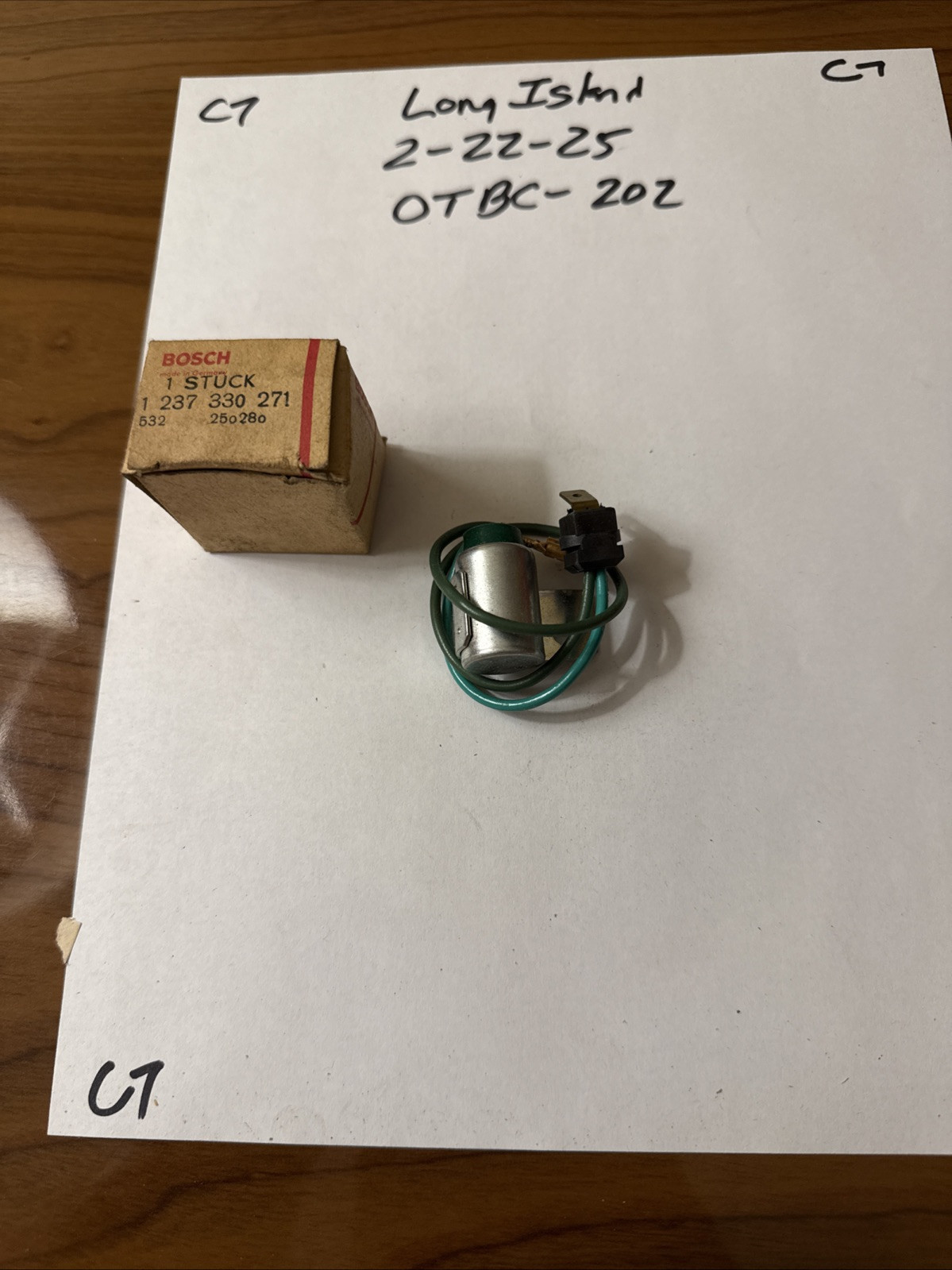 Bosch 1237330271 Kondensator Zündanlage Condenser ignition system condensateur