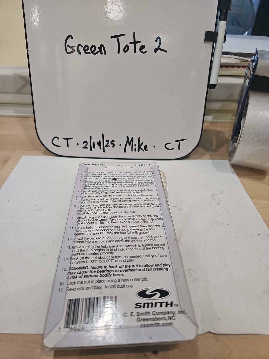 CE Smith 27112 Trailer Bearing Kit 1-1/16" Straight Spindle NEW - Image 4