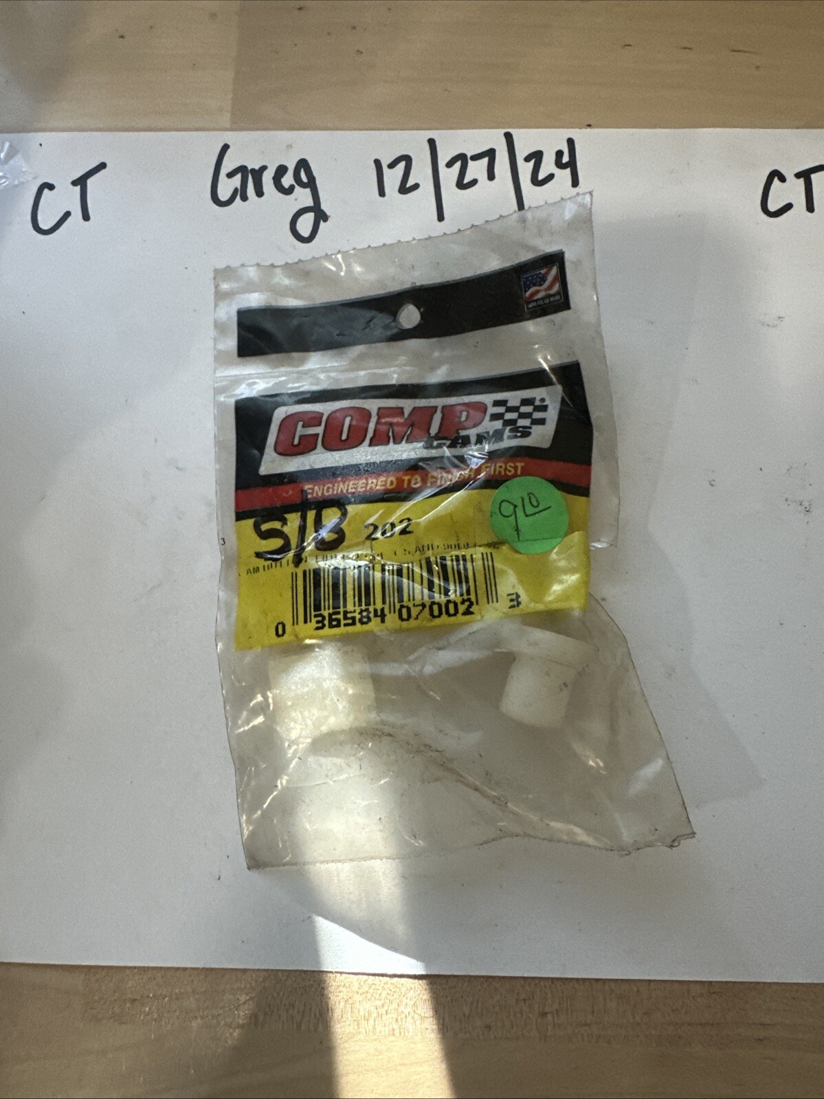 COMP Cams Camshaft Thrust Button 202; Nylon Thrust Button, .810 Tall for SBC