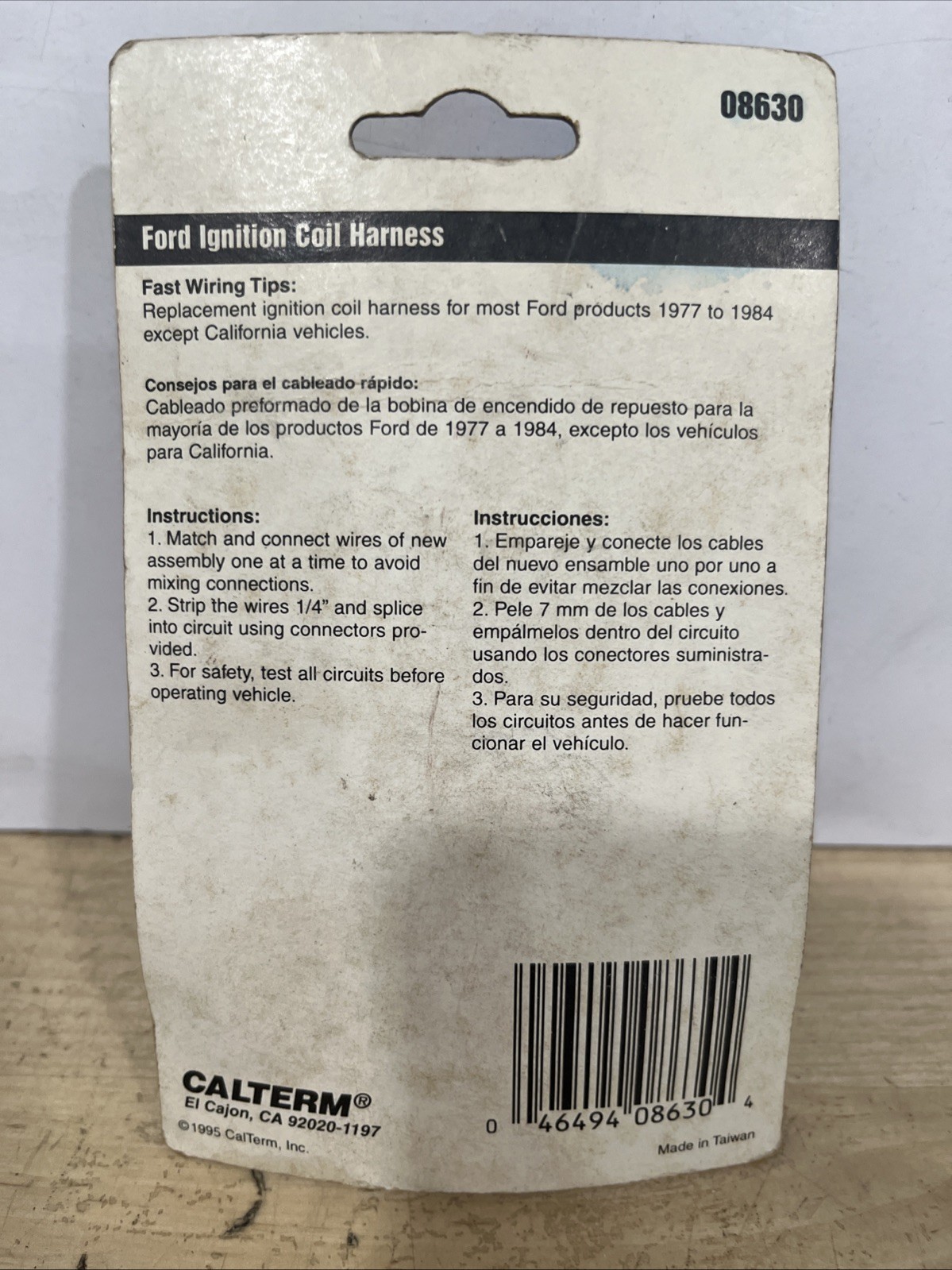Calterm 08630 ~ Ford Replacement Ignition Coil Harness 1977 -1984 - Image 4