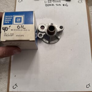 Camaro Corvette Impala Nova V8 Oil Filter Adapter - 1968-82 - NOS - GM# 3952301