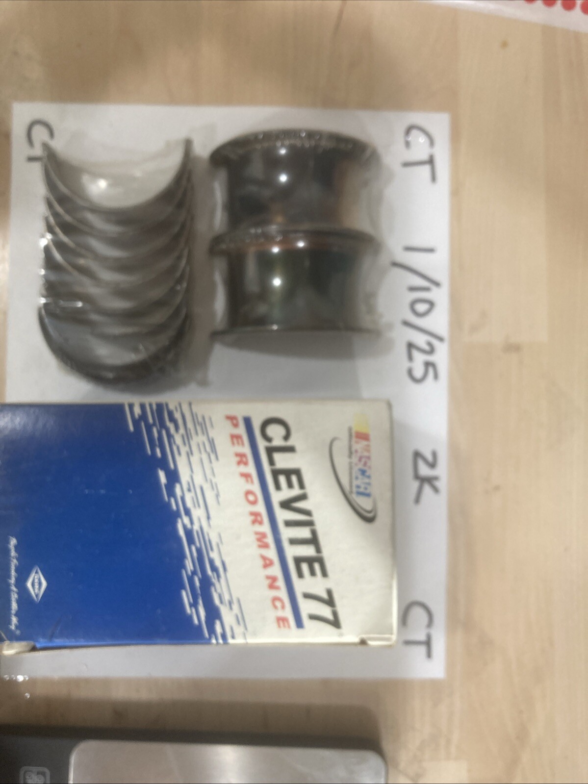 Clevite Main Bearing Set MS-909H-1; H-Series .001 for 262-350 SBC Lg Journal
