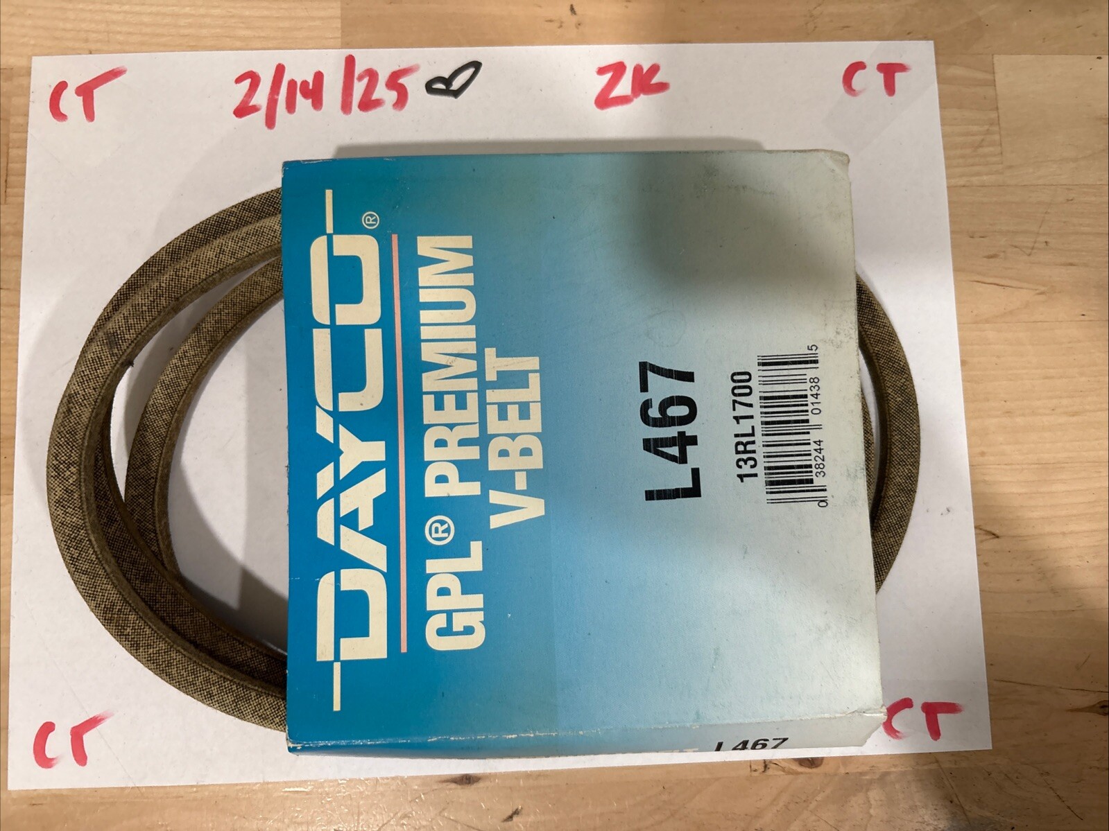 Dayco GPL Premium L467 V Belt