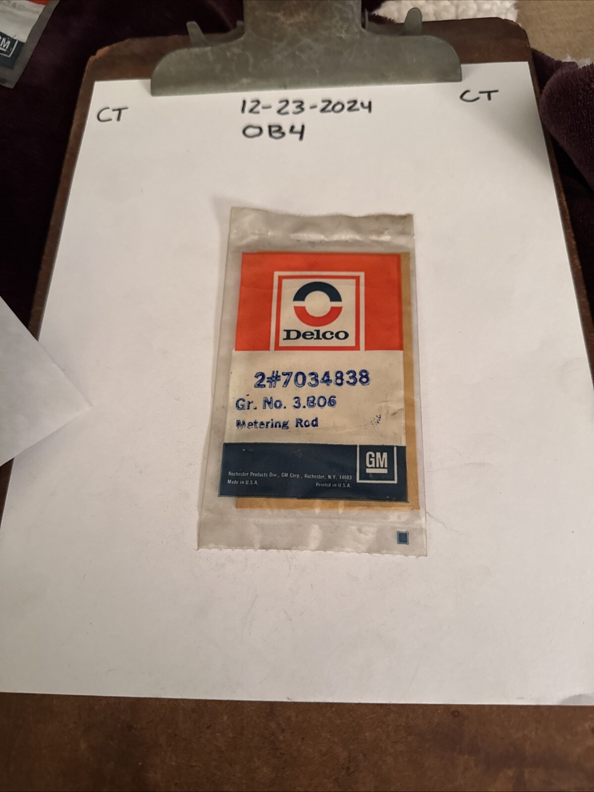 Delco Metering Rods 7034838