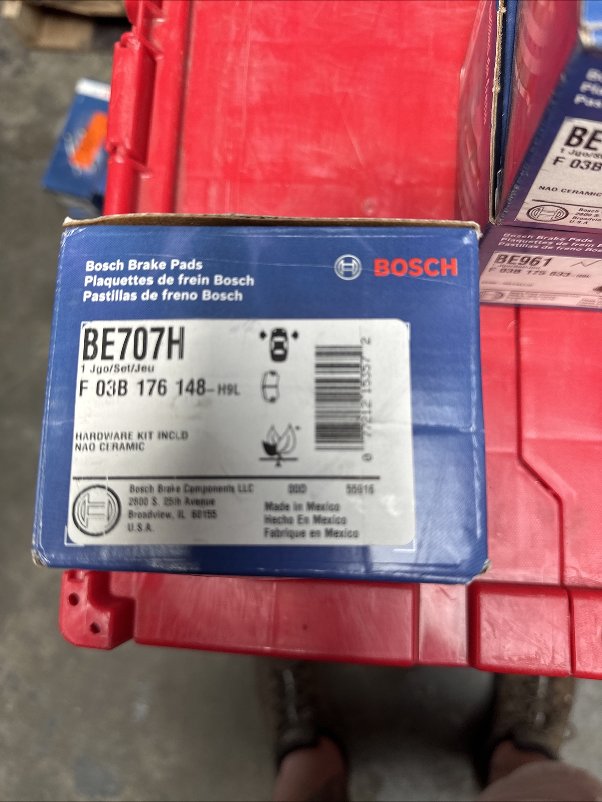 Disc Brake Pad Set-Blue Brake Pads with Hardware Front Bosch BE707H