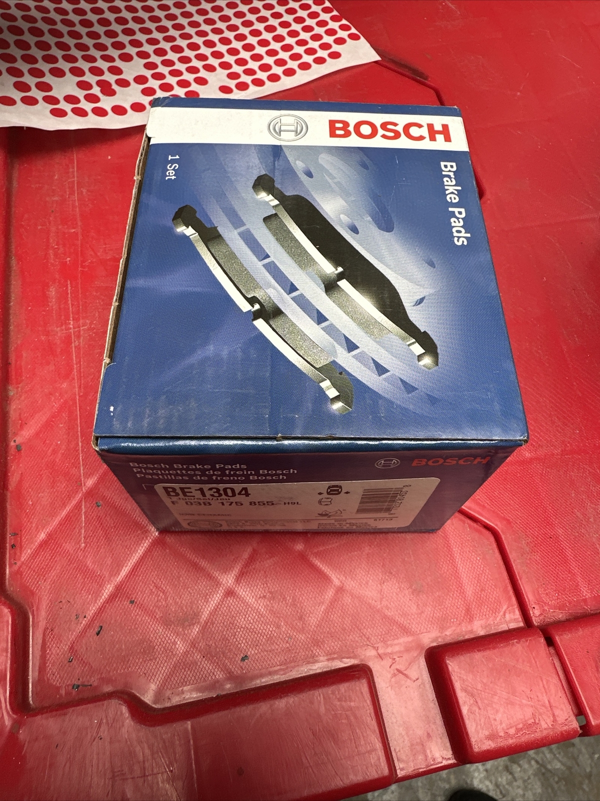 Disc Brake Pad Set-Blue Ceramic Brake Pads with Hardware Bosch BE1304H - Image 3