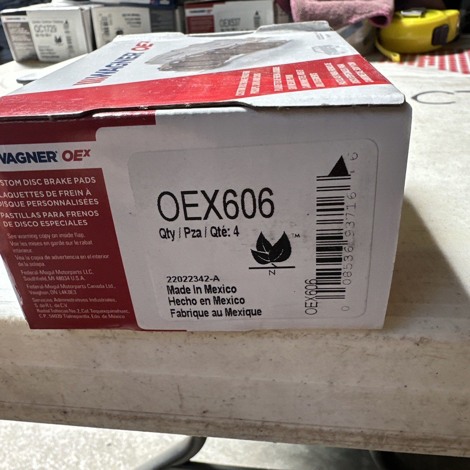 Disc Brake Pad Set-OEX Disc Brake Pad Rear Wagner OEX606 New - Image 3