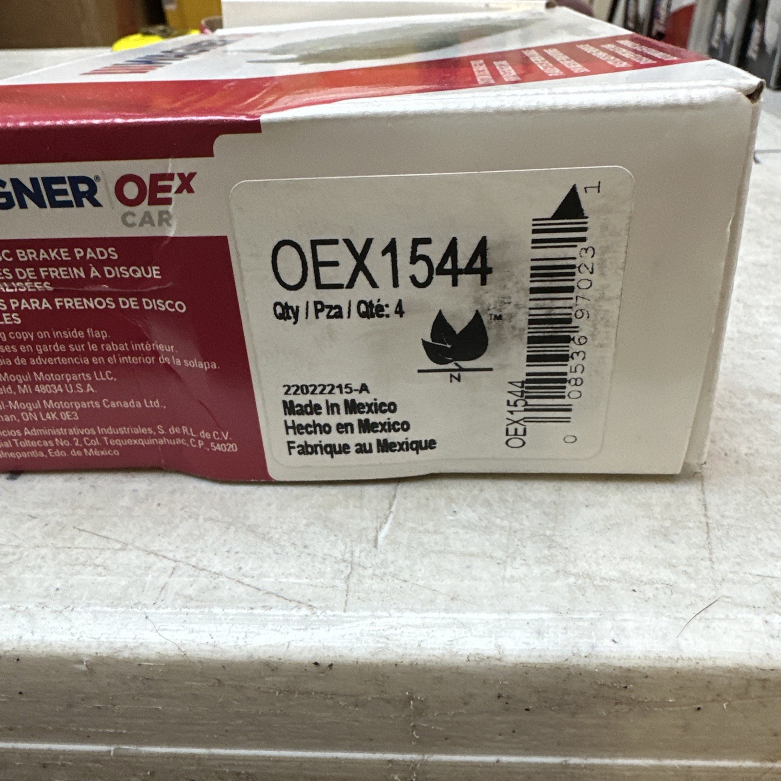 Disc Brake Pad Set-OEX Disc Brake Pad Wagner OEX1544 - Image 3