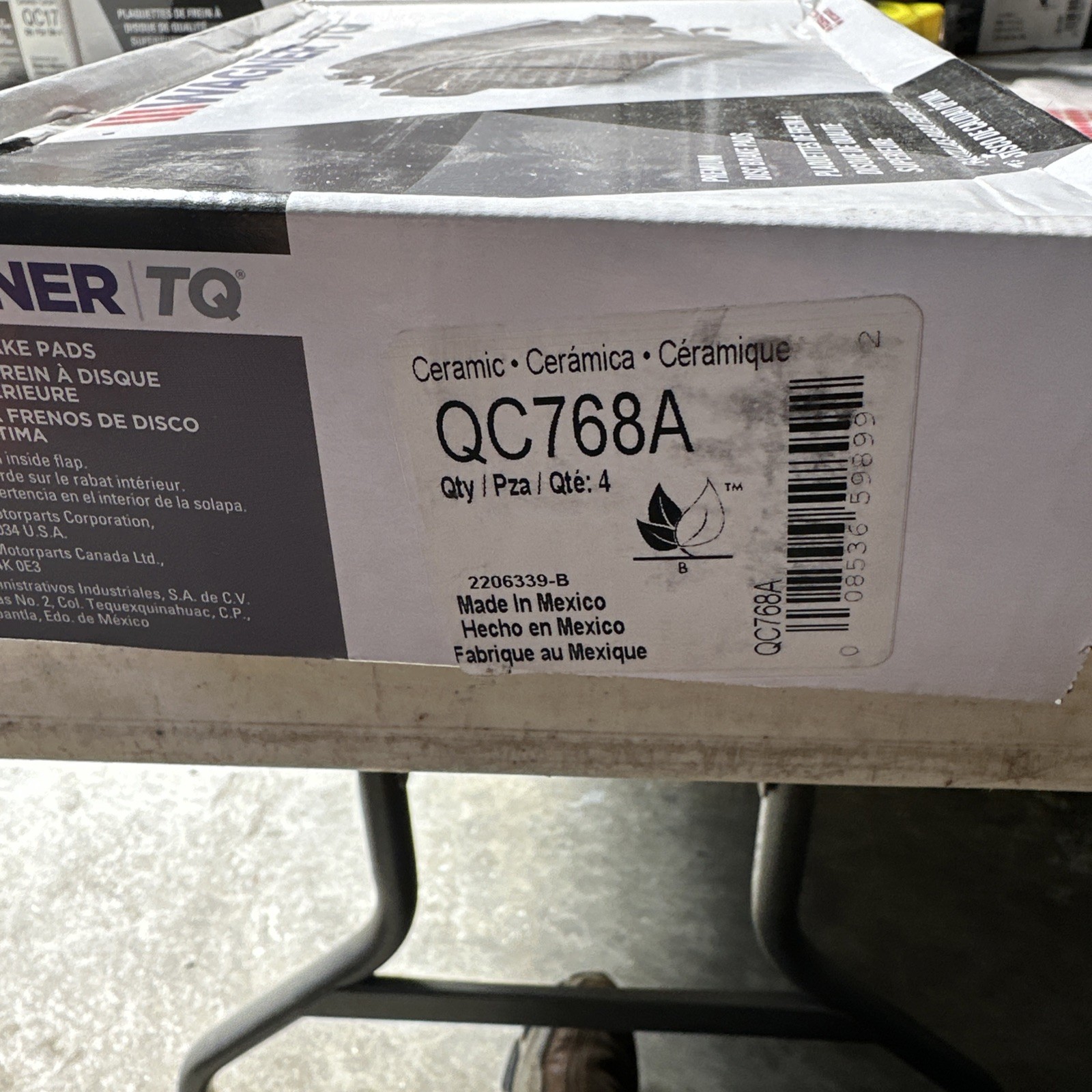 Disc Brake Pad Set-ThermoQuiet Disc Brake Pad Front Wagner QC768A - Image 3