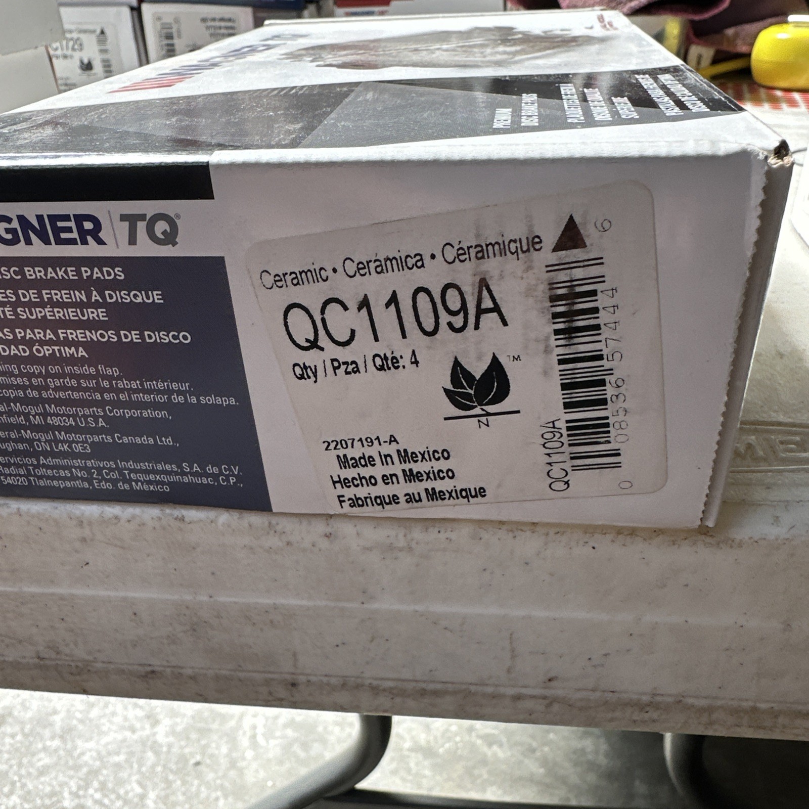 Disc Brake Pad Set-ThermoQuiet Disc Brake Pad Rear Wagner QC1109A - Image 3