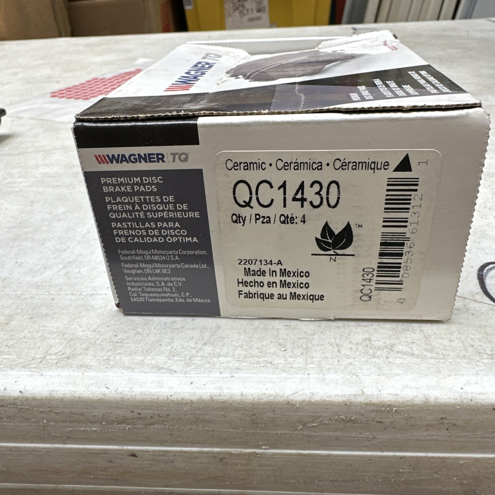 Disc Brake Pad Set-ThermoQuiet Disc Brake Pad Rear Wagner QC1430 - Image 3