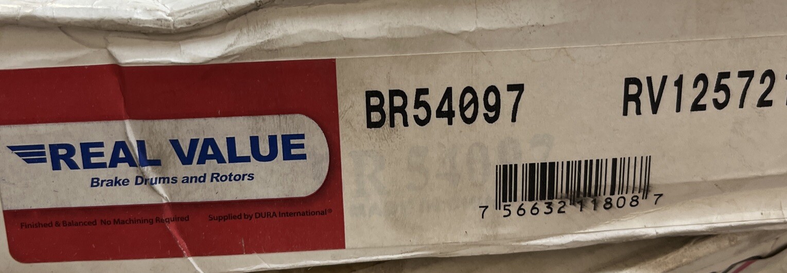 Disc Brake Rotor-4WD Real Value BR54097