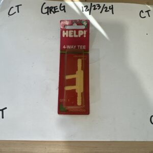 Dorman Help 47055 Universal 3/16" 4-Way Hose Tee Connector - 4-Way Tee