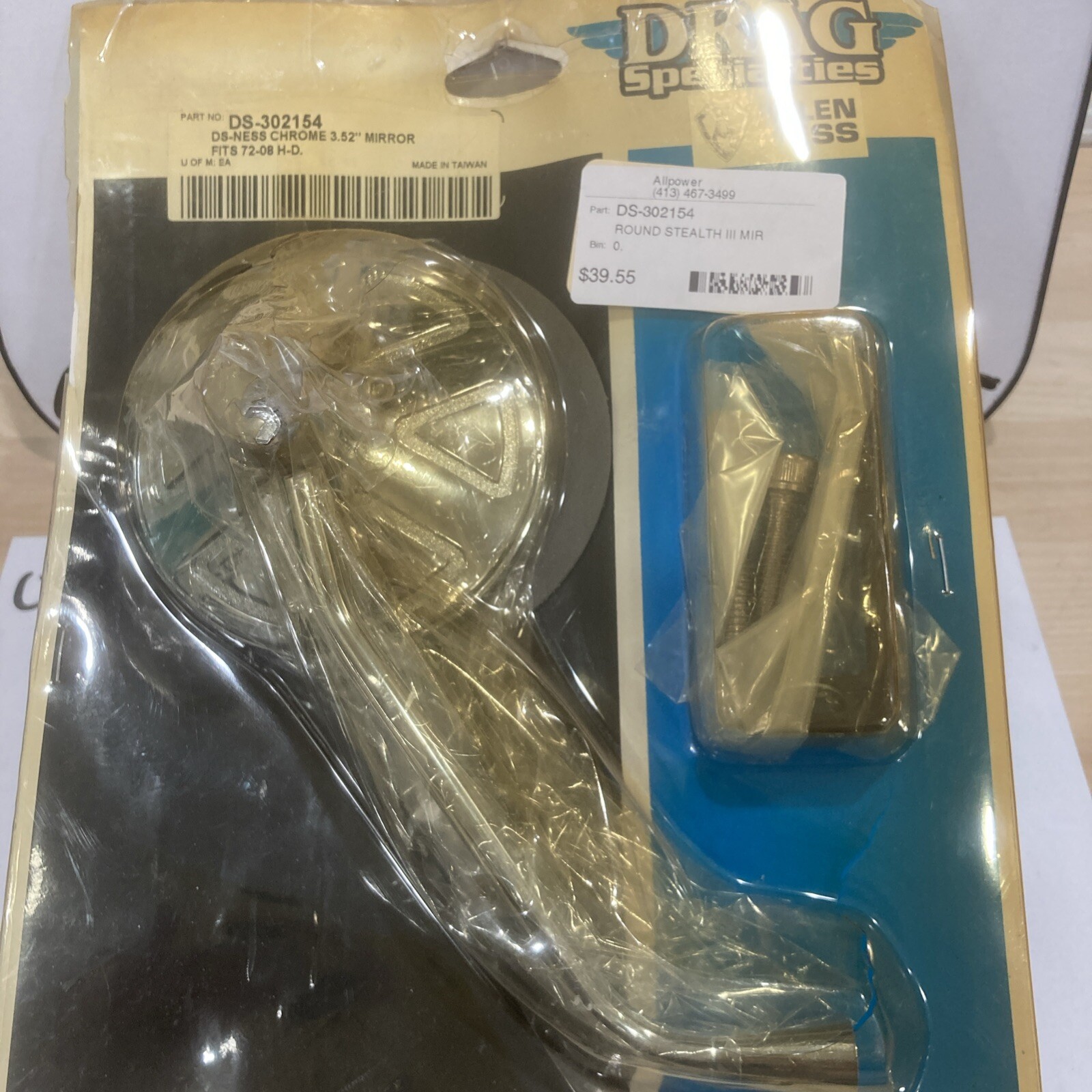 Drag Specialties Stealth III Mirror - Round DS-302154 - Image 3