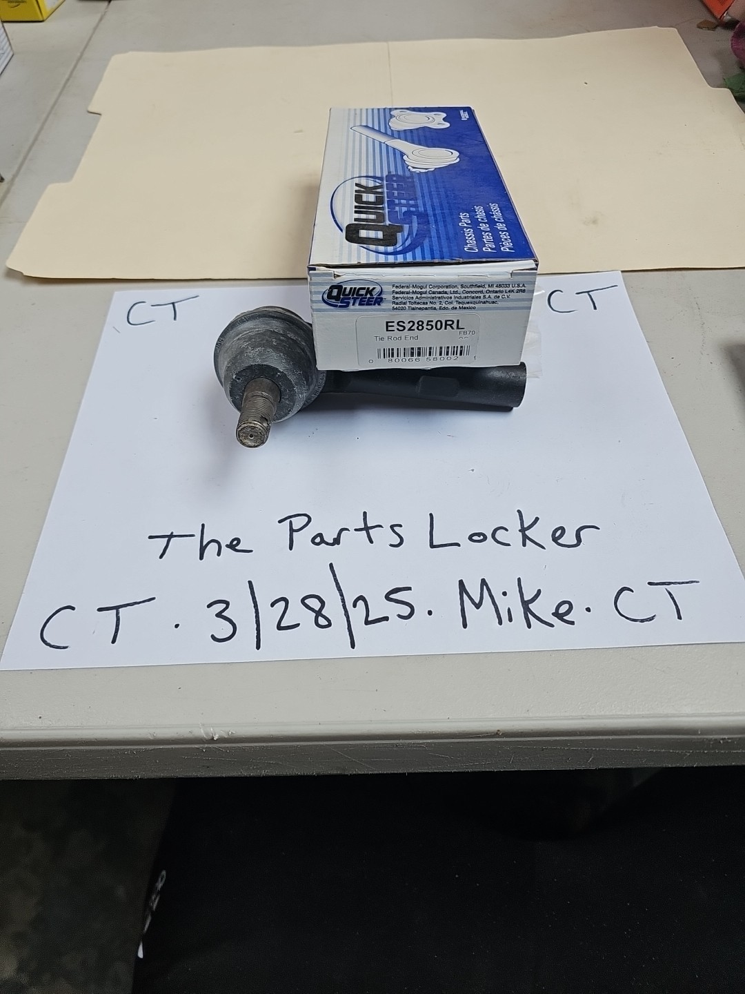 ES2850RL Automotive Steering Tie Rod End ES2850RL Tie Rod End