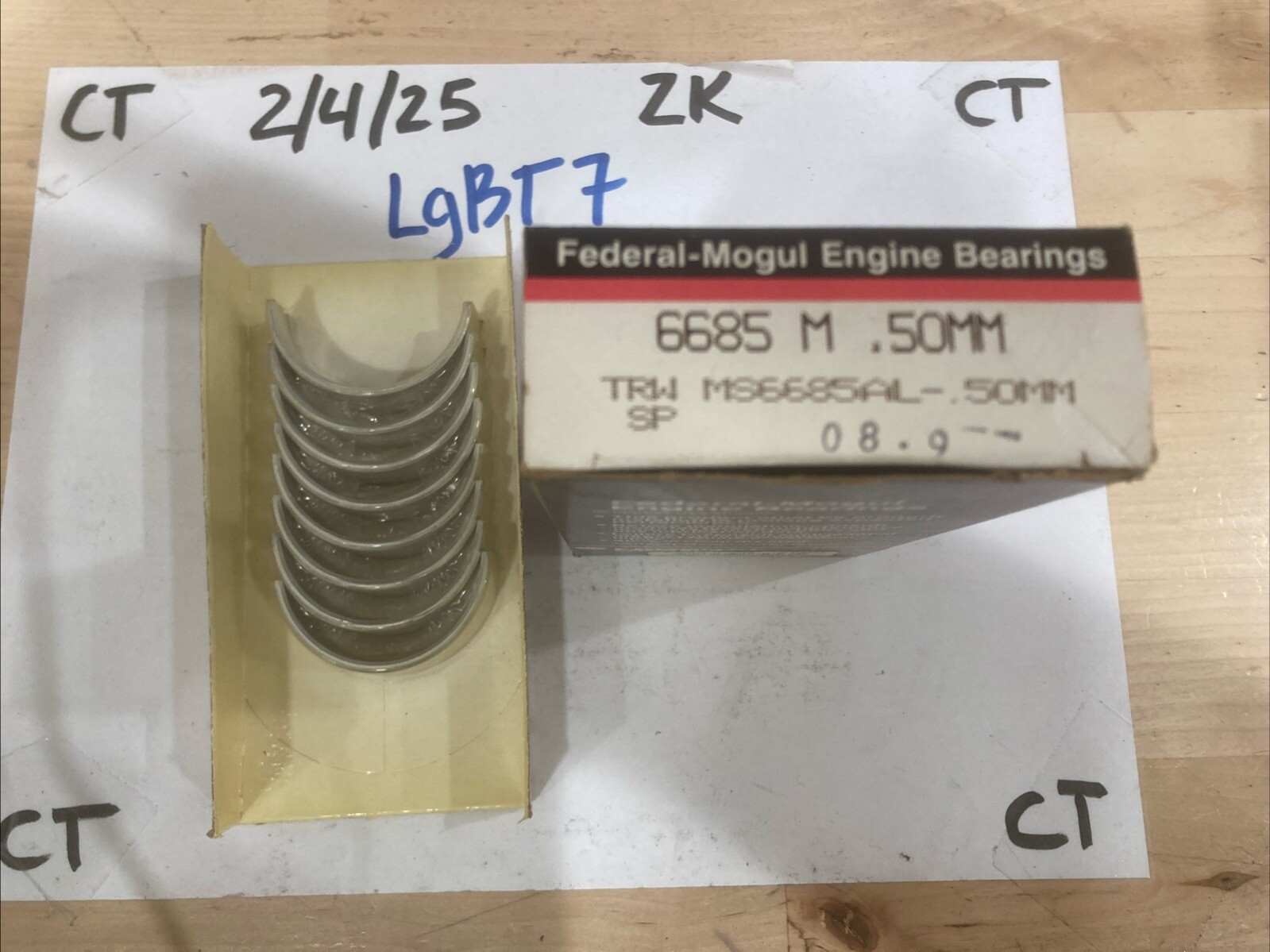 Engine Crankshaft Main Bearing Set Federal Mogul 6685M .50MM - Image 3
