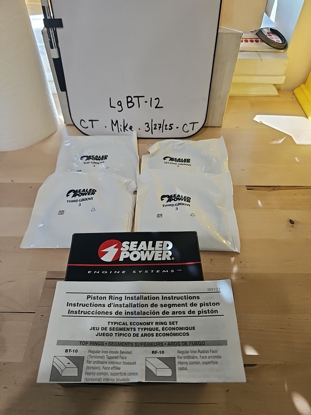 Engine Piston Ring Set Sealed Power E-1018KC