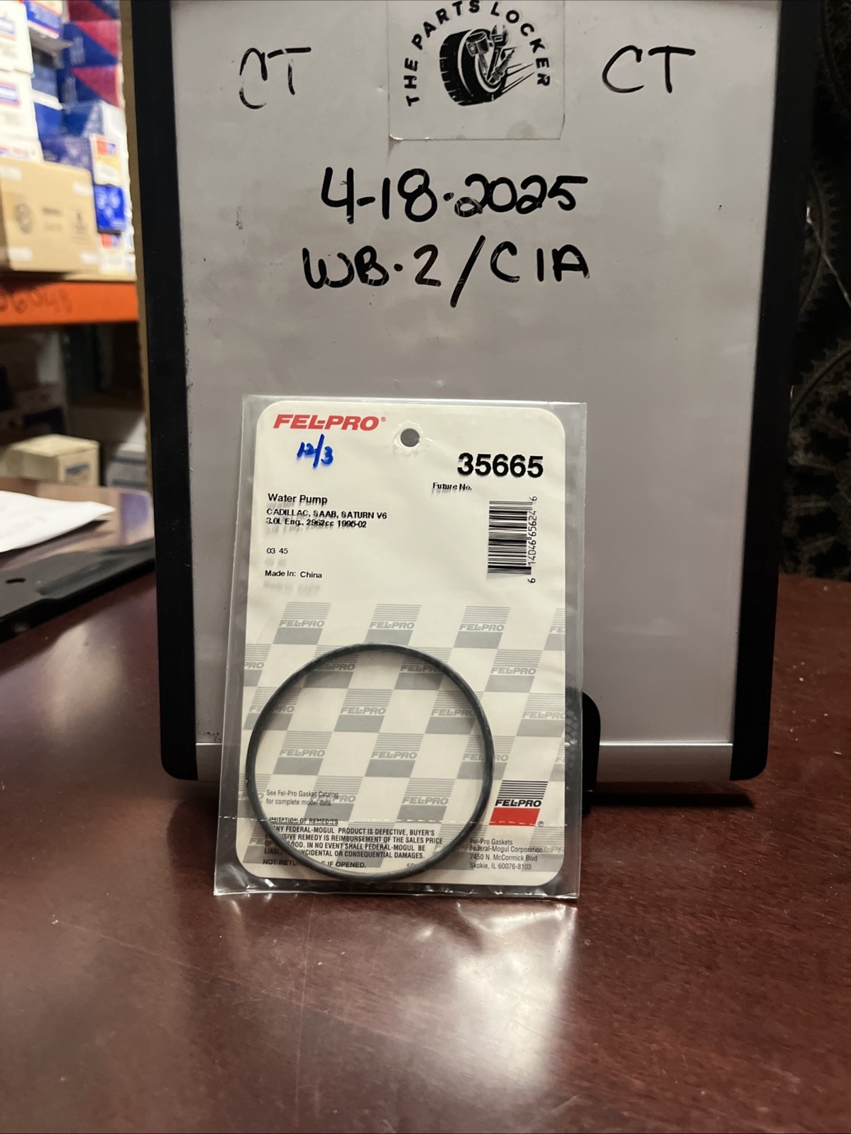 Engine Water Pump O-Ring Fel-Pro 35665