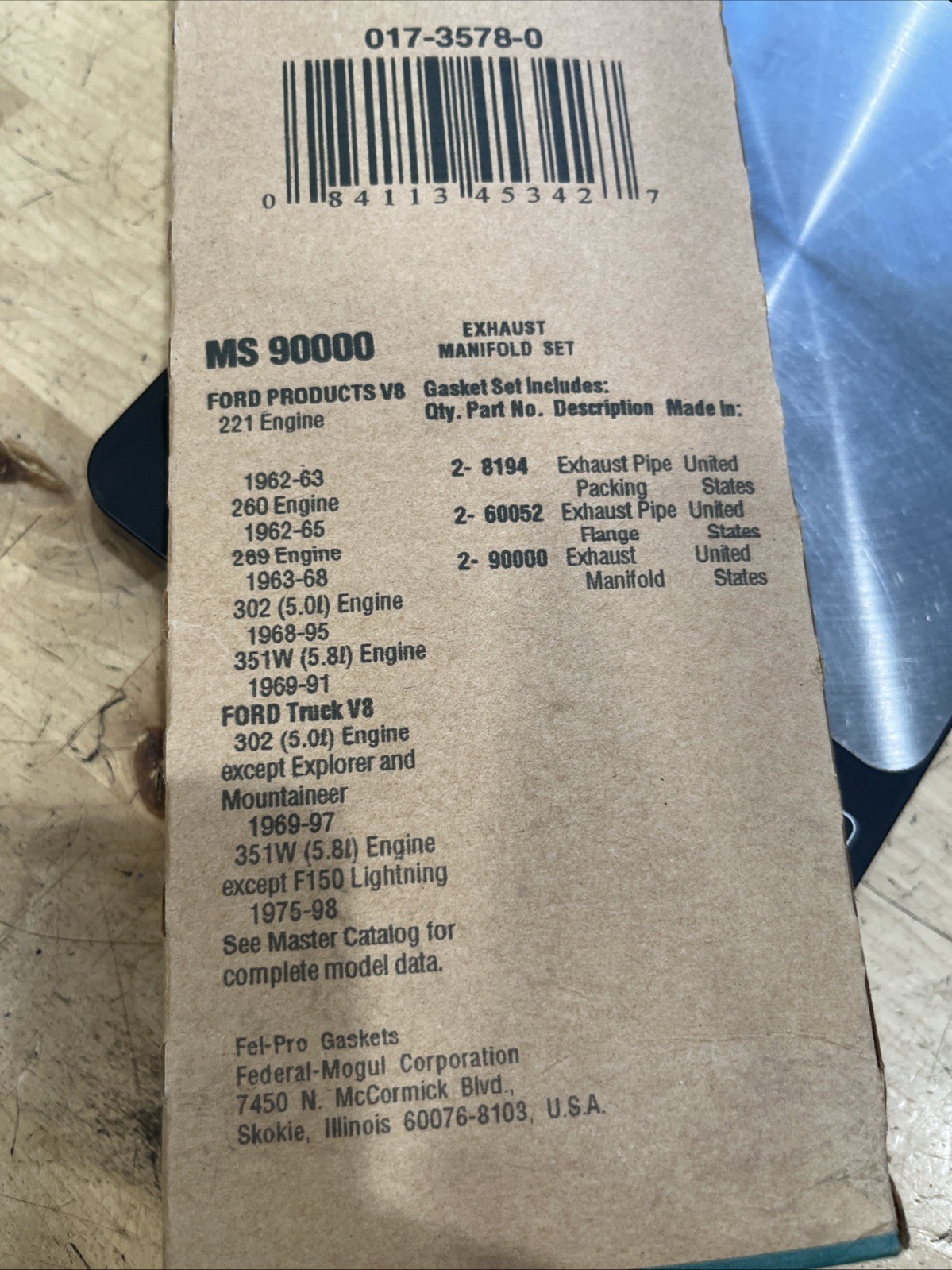 Exhaust Manifold Gasket Set Fel-Pro MS 90000 - Image 3