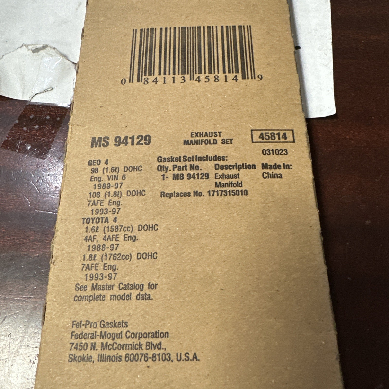 Exhaust Manifold Gasket Set Fel-Pro MS 94129 - Image 3