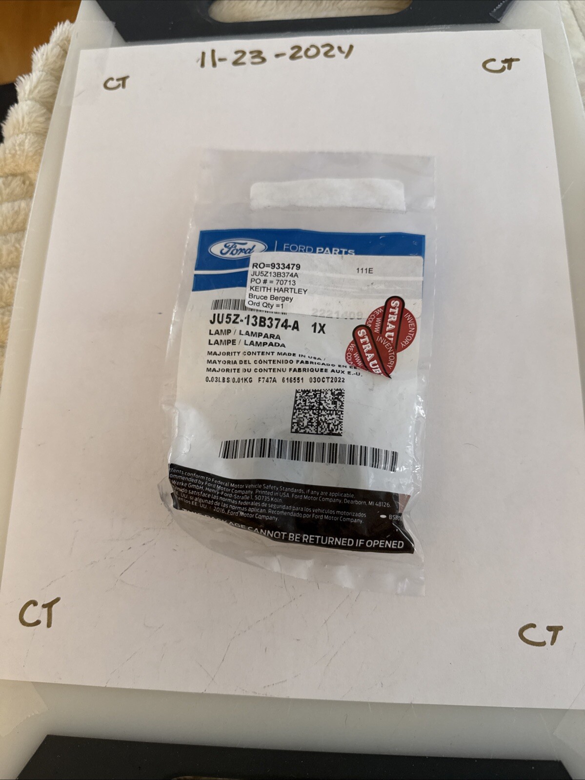 FORD OEM 92-23 Edge Front Door Outside Mirrors-Puddle Lamp JU5Z13B374A