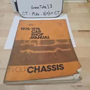 Ford 1975-1976 Car Shop Manual Volume1 Chassis Paperback Book Vintage