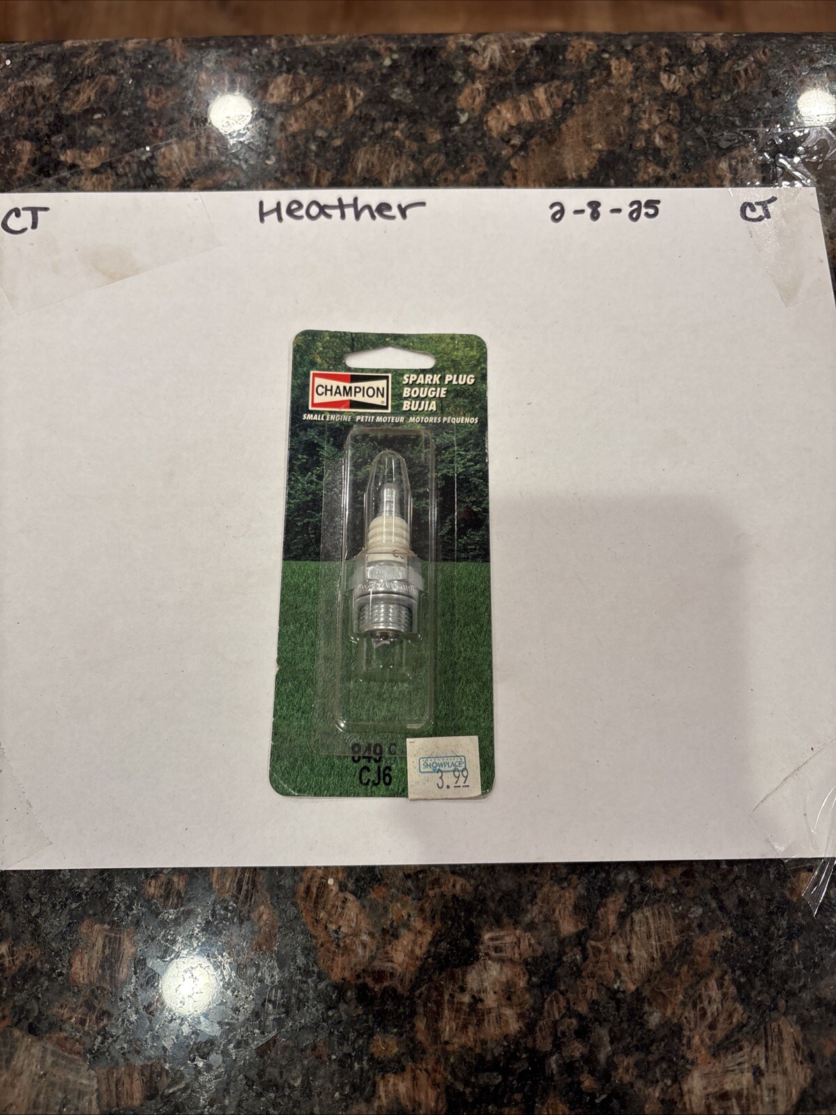 GENUINE CHAMPION PART # CJ6 Small Engine Spark Plug 849C