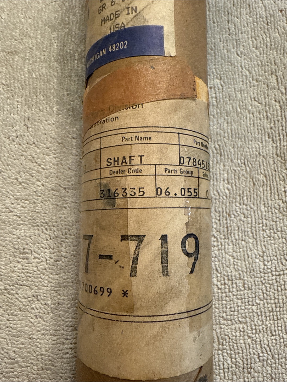 GM AcDelco OEM -Axle Shaft 7845152 36-3206 fits GM A N and J bodies made in USA