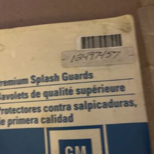 GM Splash Guards - Flat with Contour Front or Rear Set GM Part# 12497457 Pontiac