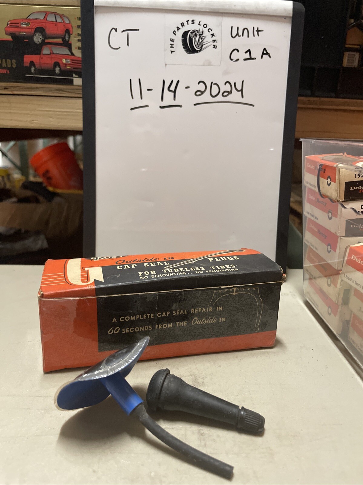 🔥🔥GR0SS 144 Cap Seal Plugs/Tubeless Tires Vintage Repair Kit #335