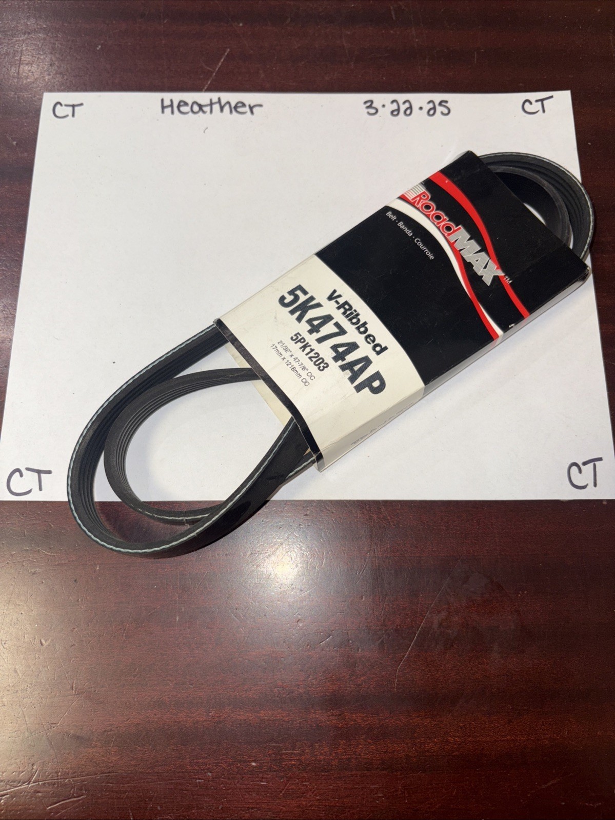 Gates 5K474AP (5PK1203) V-ribbed Serpentine Belt