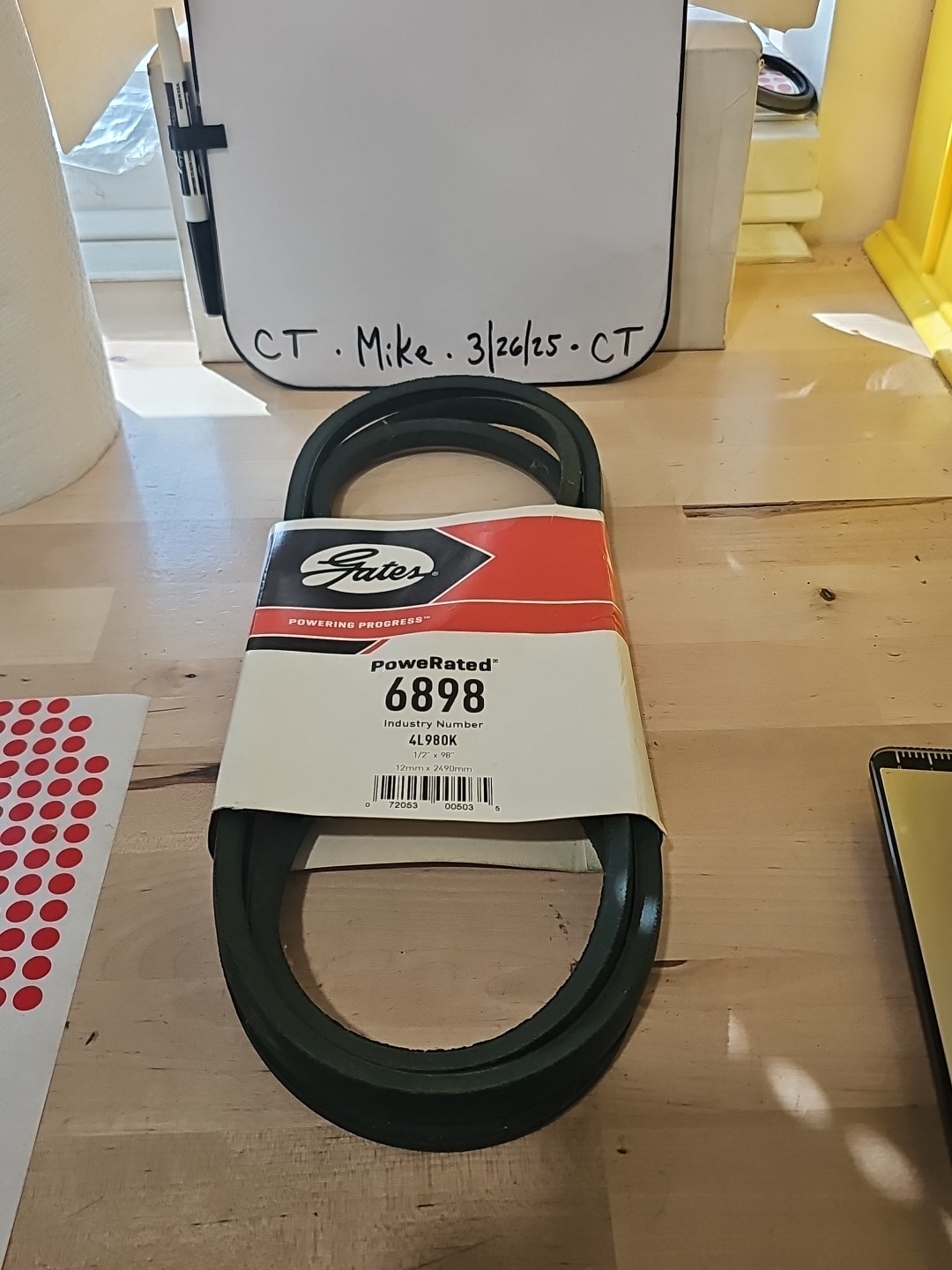 Gates 6898 Accessory Drive Belt Powe Rated Fhp Medium Horse Power V Belt