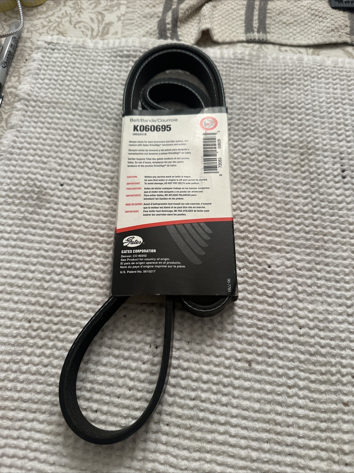 Gates K060695 Serpentine Belt 072053009293 - Image 3