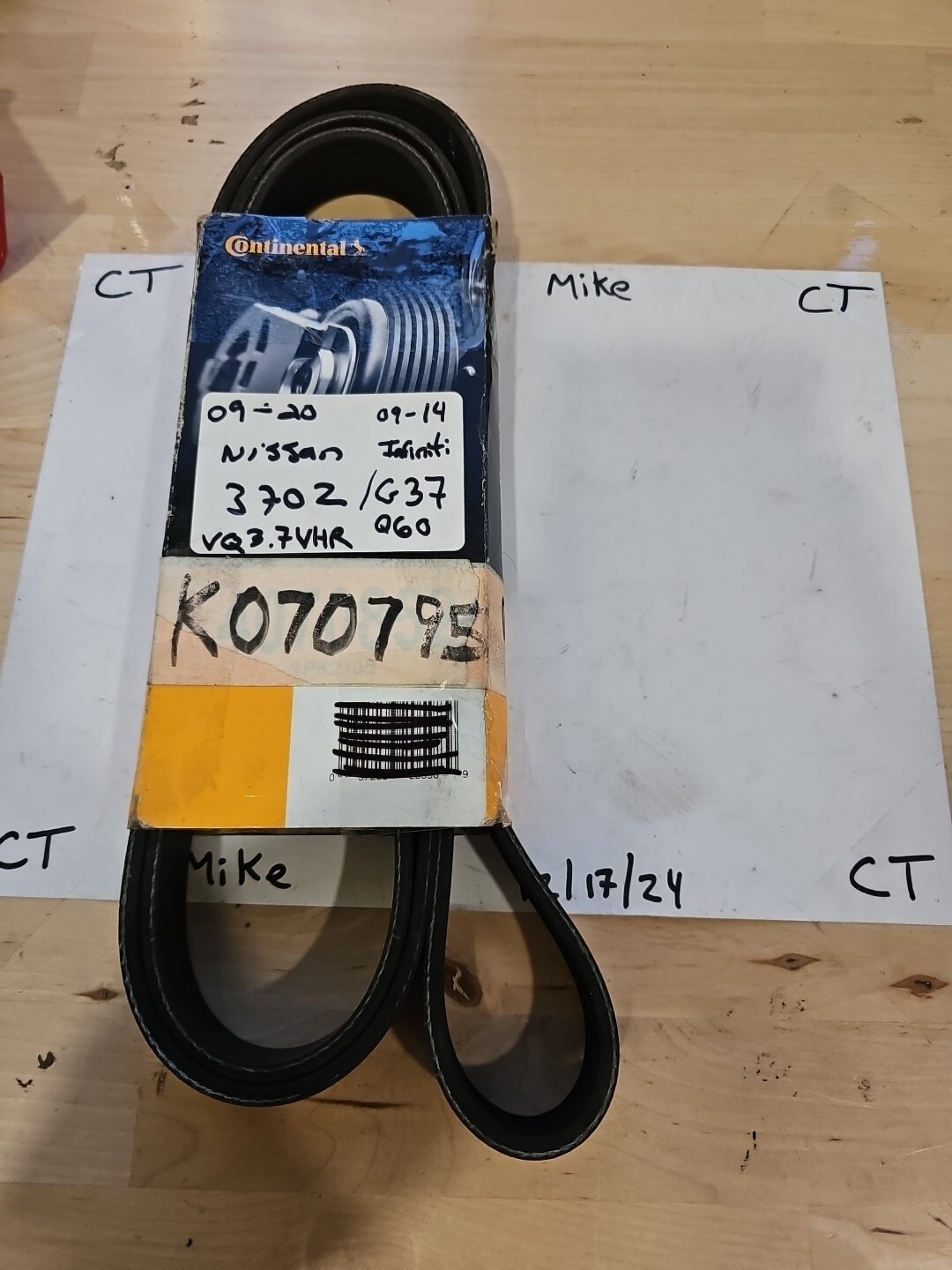 Gates K070795 Serpentine Belt For 08-20 VQ37VHR NISSAN/INFINITI