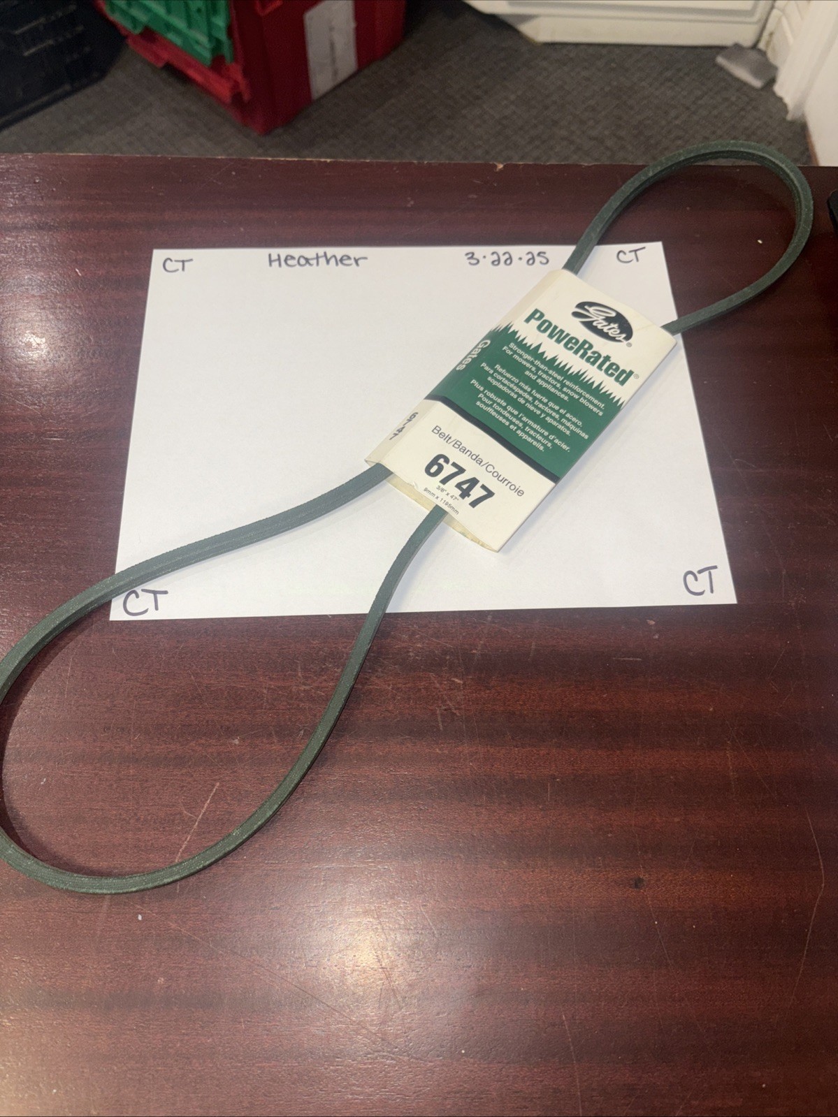 Gates Power Rated 6747 Belt 3/8" x 47"