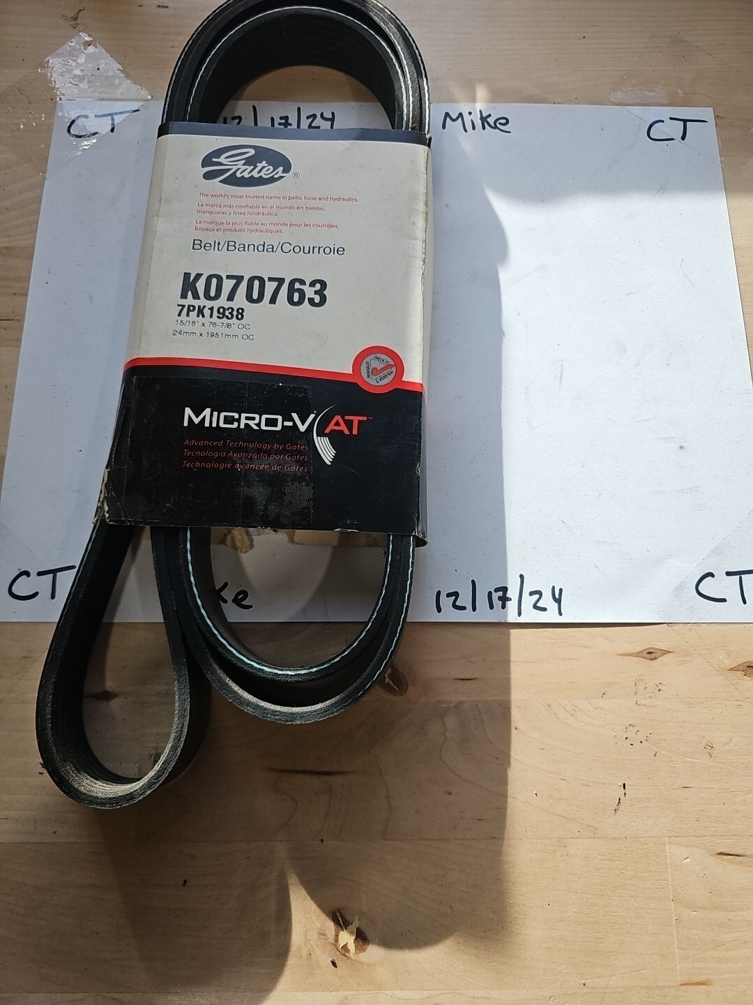 Gates Serpentine Belt Premium OE Micro-V AT Belt Gates K070763