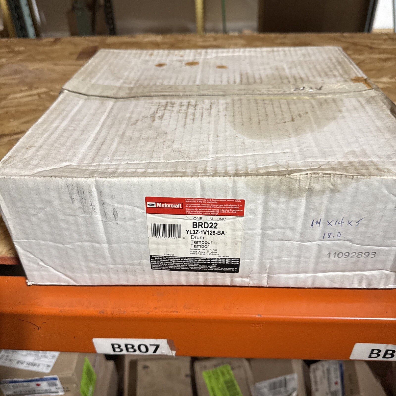 Genuine Ford Brake Drum YL3Z-1V126-C