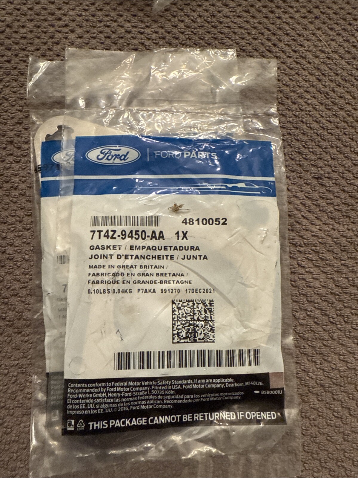 Genuine Ford Exhaust Front Pipe Flange Gasket OE 7T4Z-9450-AA