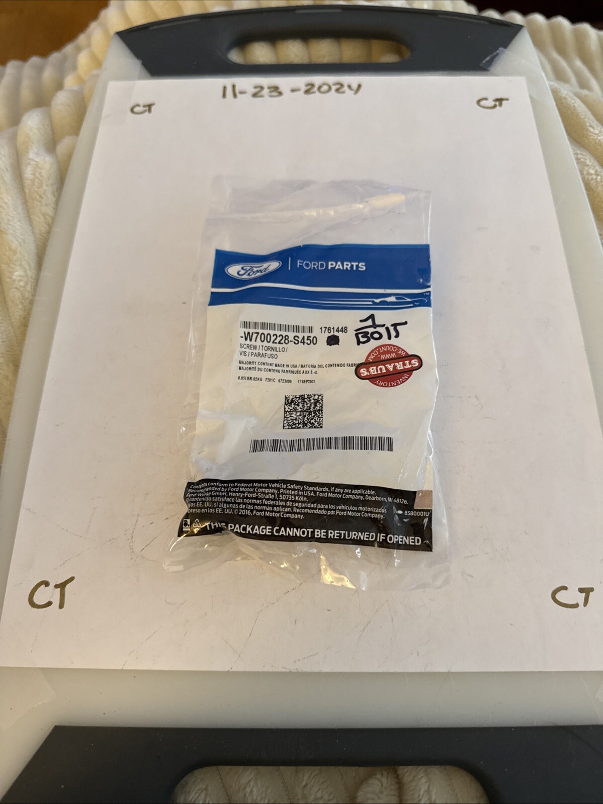 Genuine Ford Filler Pipe Screw W700228-S450