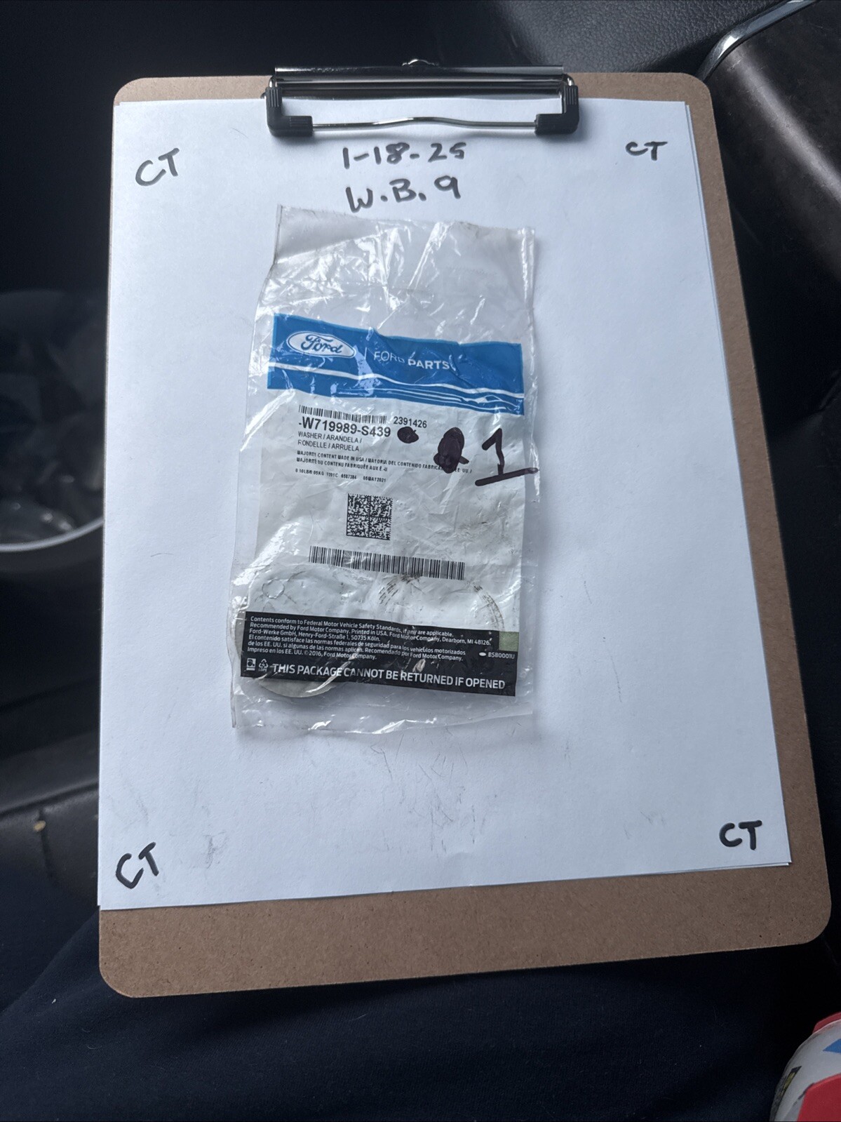 Genuine Ford Ft Lower Control Arm Cam -W719989-S439