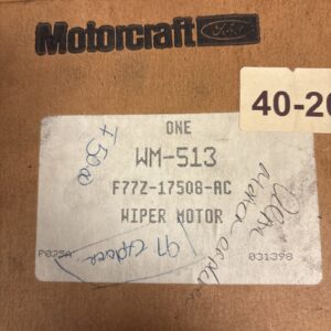 Genuine Ford Motorcraft OEM WM-513  Windshield Wiper Motor  F77Z-7508-AC NOS