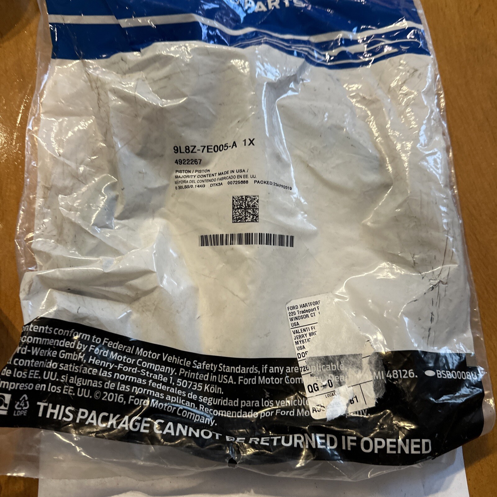 Genuine Ford OE Piston - Intermediate Clutch 9L8Z-7E005-A