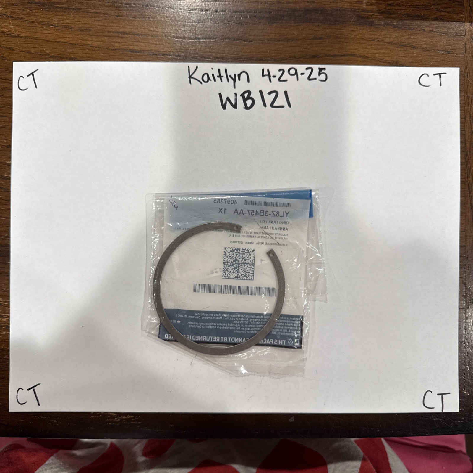 Genuine Ford OE Ring - Retaining YL8Z-3B457-AA - Image 3