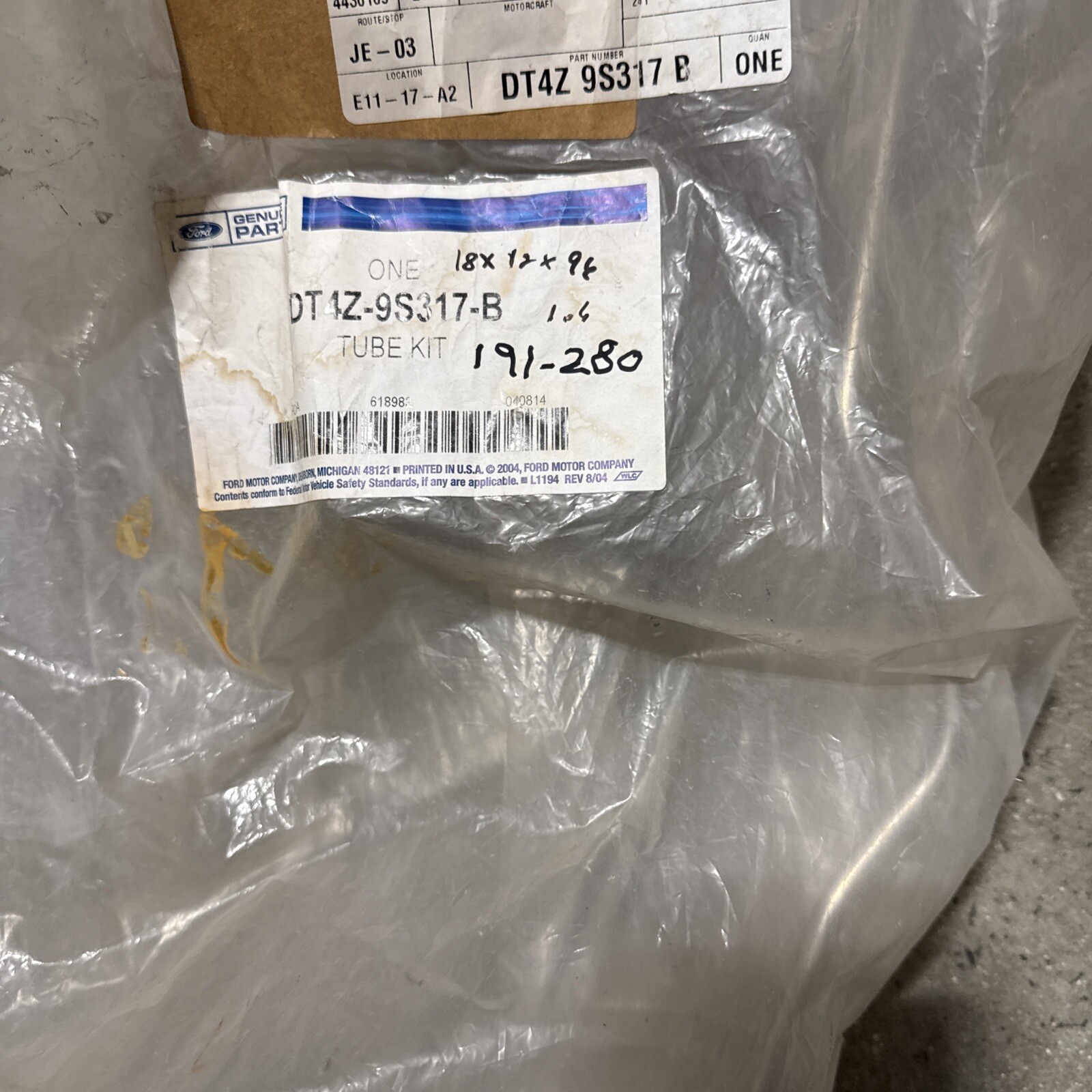 Genuine Ford OE Tube Asy - Fuel DT4Z-9S317-B