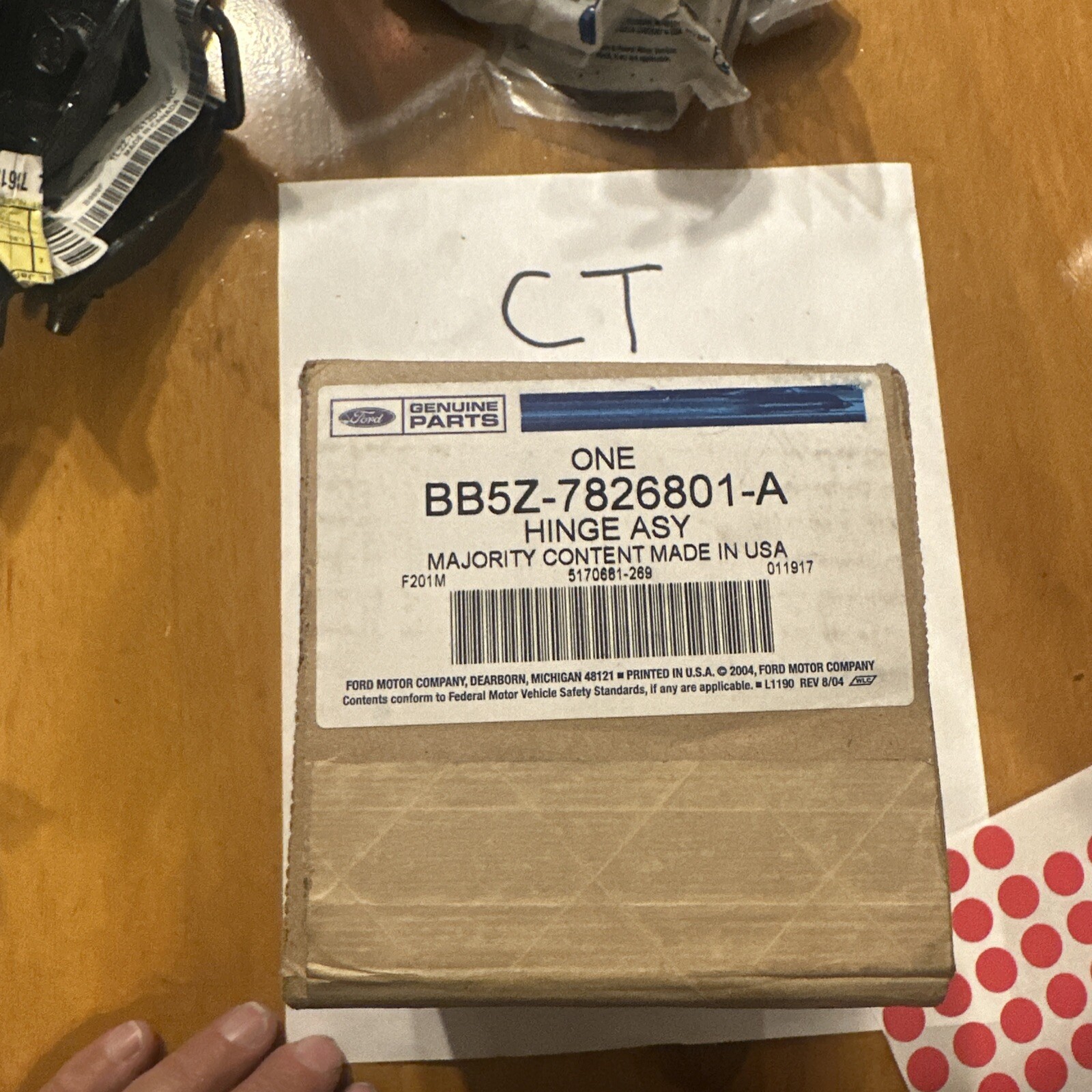 Genuine Ford Upper Hinge BB5Z-7826801-C