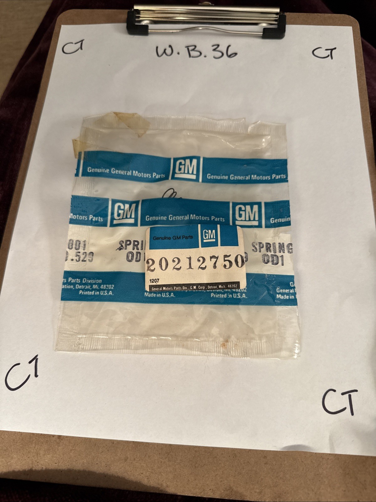 Genuine GM 20212750 Outside Door Handle Spring