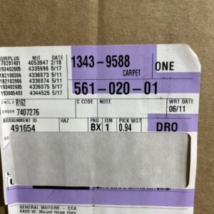 Genuine GM F Carpet 13439588 (New In Factory Sealed Box)